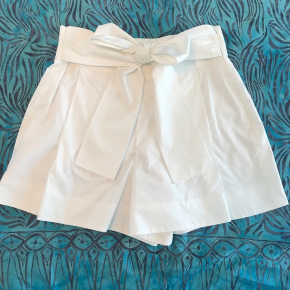 J. Crew Pants - J Crew White High Waisted Paper Bag Shorts